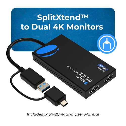 OREI SplitXtend 4K USB 3.0 to HDMI Display Adapter -