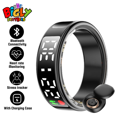 Smart Health Ring by Bigly Brothers – AI Fitness Tracker, Sleep Monitor, Heart Rate & SpO2 Sensor, No App Fees, Long Battery Life, 4th Gen Chip