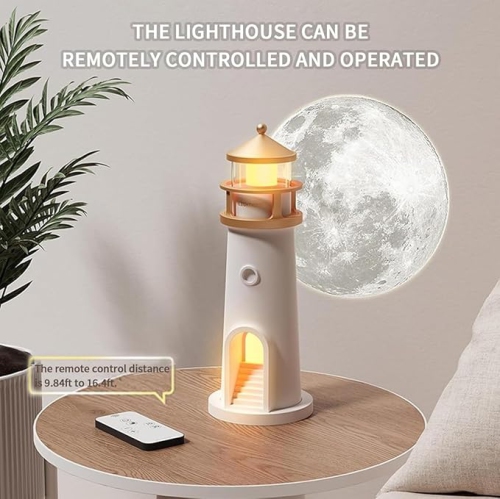YOULIGHTS Moonlight Beacon Bluetooth Lamp Speaker, Moonlight Projector, Remote Control LED Cordless Night Light, Motion Sensor Rechargeable Desk Lamp