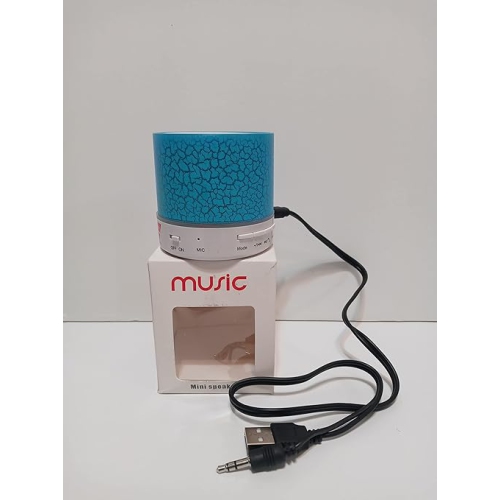 YOULIGHTS Music Glowing LED Light, Mini Crack Bluetooth Speaker, Portable Card Plug-in Subwoofer Speaker as Gift