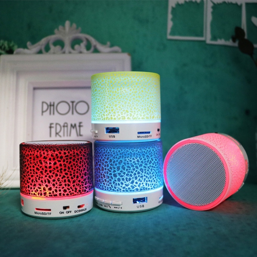 YOULIGHTS Music Glowing LED Light, Mini Crack Bluetooth Speaker, Portable Card Plug-in Subwoofer Speaker as Gift