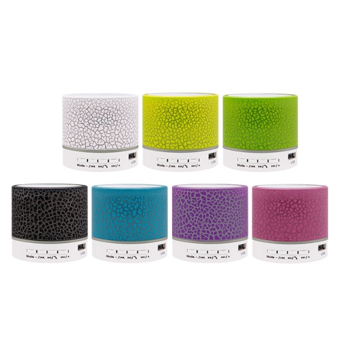 YOULIGHTS Music Glowing LED Light, Mini Crack Bluetooth Speaker, Portable Card Plug-in Subwoofer Speaker as Gift
