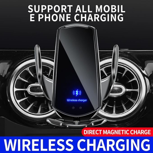 YOULIGHTS Wireless car charger, car induction, 15W wireless charger, car vent mounting bracket, fast charging, automatic clamping car phone holder,