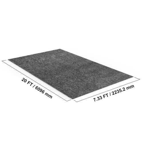 VEVOR 7.5'x20' Garage Floor Mat, Waterproof Protection from Water,Snow, Rain,Mud and Oil for Cars, Non-slip Heavy Duty Containment Mat with TPE