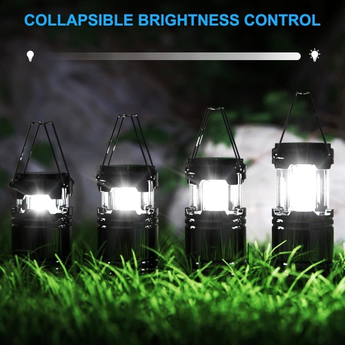 LED Camping Lantern, Portable Brightest Outdoor Emergency Light with 12 AA Batteries for Camping, Fishing, Hurricane, Hiking, Storm, 4 Pack