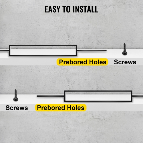 VEVOR 44"x0.5" Deck Balusters, 10 Pack Metal Deck Spindles, Staircase Baluster with Screws, Iron Deck Railing for Wood and Composite Deck, Stylish