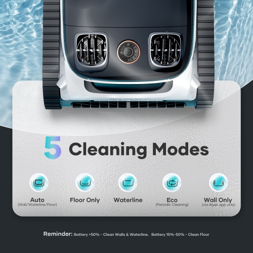 Remis à neuf - Aspirateur de piscine robot sans fil Scuba N1 Pro d'Aiper pour piscines creusées jusqu'à 2150 pi², aspirateur de piscine avec