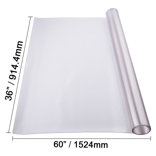 VEVOR 36 x 60 Inch Plastic Table Cover,1.5 mm Thick Frosted Table Protector, Rectangle PVC Desk Mat, Waterproof & Easy Cleaning Desk Pad Tablecloth,