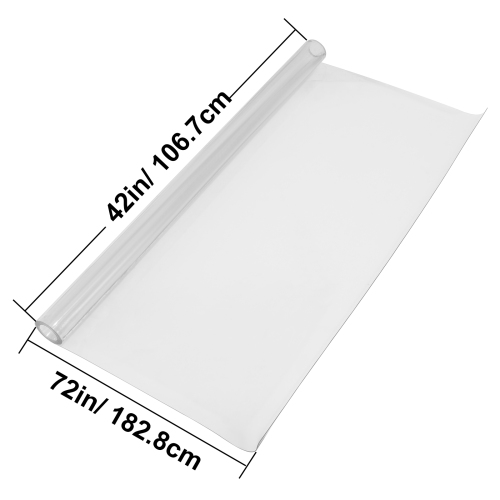 VEVOR 42 x 72 Inch Plastic Table Cover , 1.5 mm Thick Clear Table Protector, Rectangle Clear Desk Mat, Waterproof & Easy Cleaning for Office Dresser