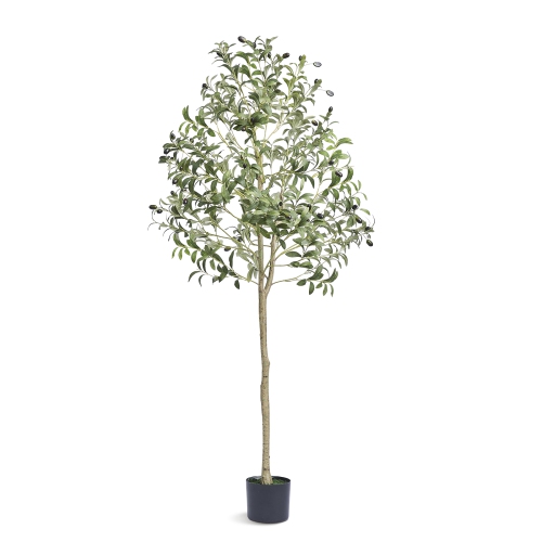 VEVOR  5 Ft Artificial Olive Tree, Faux Plant, Secure Pe Material & Anti-Tip Tilt Protection Low-Maintenance Plant, Lifelike Fake Potted Tree For