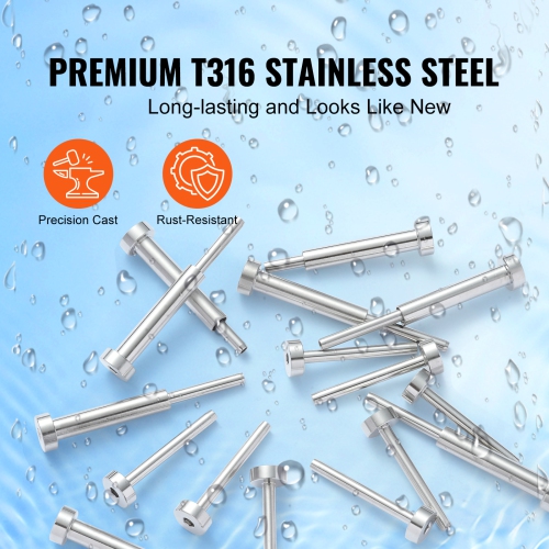 VEVOR T316 Stainless Steel ,20 Pack Invisible Cable Railing kit, 1/8" Invisible Receiver and Swage Stud End for Cable Railing, Swage Tensioner 1/8"