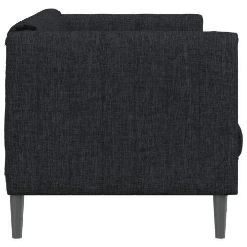 vidaXL Sofa 3-Seater Black Fabric