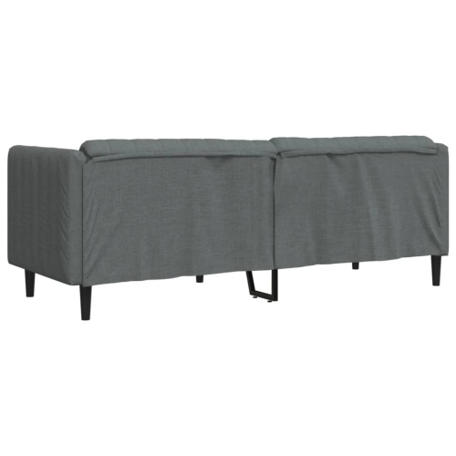 vidaXL Sofa 3-Seater Dark Grey Fabric