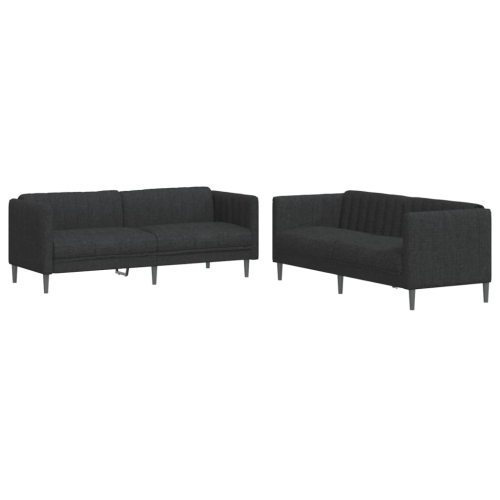 VIDAXL  2 Piece Sofa Set Fabric In Black