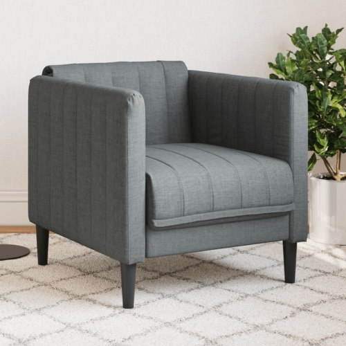 Fauteuil de sofa vidaXL en tissu gris foncé