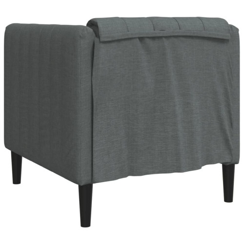 Fauteuil de sofa vidaXL en tissu gris foncé