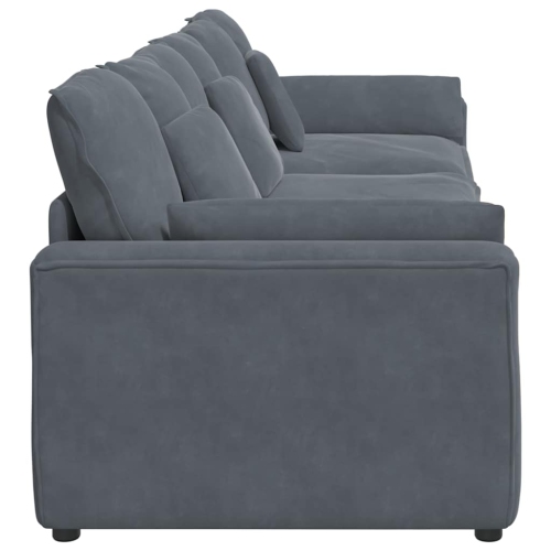 vidaXL Modular Sofa with Cushions Dark Grey