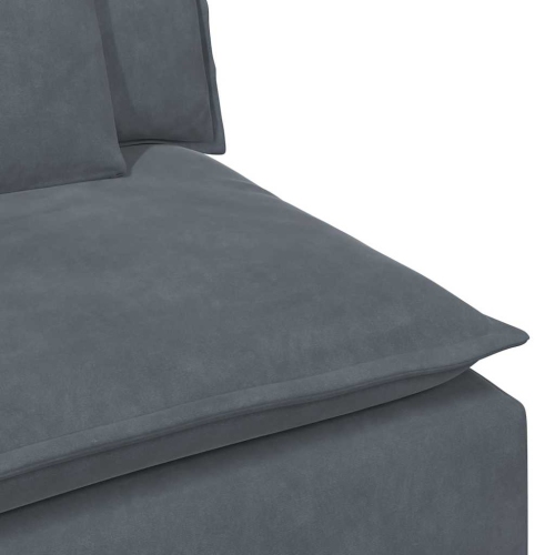 vidaXL Modular Sofa with Cushions Dark Grey