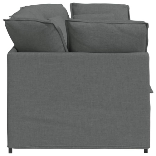 vidaXL Modular Sofa with Cushions Fabric Dark Grey