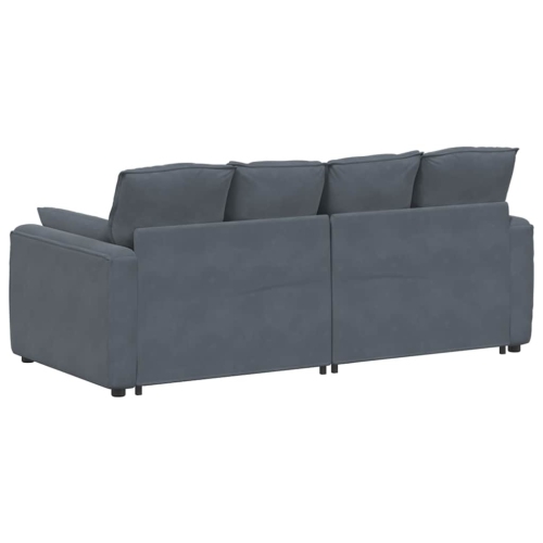 vidaXL Modular Sofa with Cushions Dark Grey