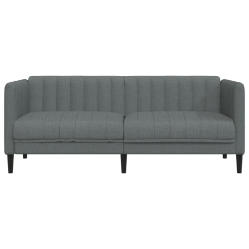 vidaXL Sofa 2-Seater Dark Grey Fabric
