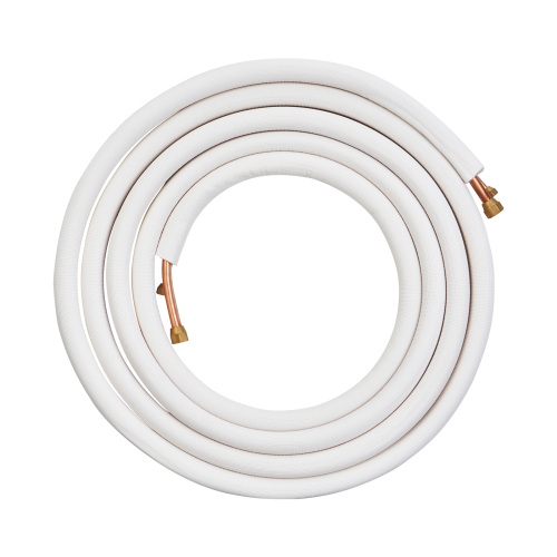 VEVOR 25FT Mini Split Line Set, 3/8" & 5/8" O.D Copper Pipes Tubing and Triple-Layer Insulation, for Mini Split Air Conditioning Refrigerant or