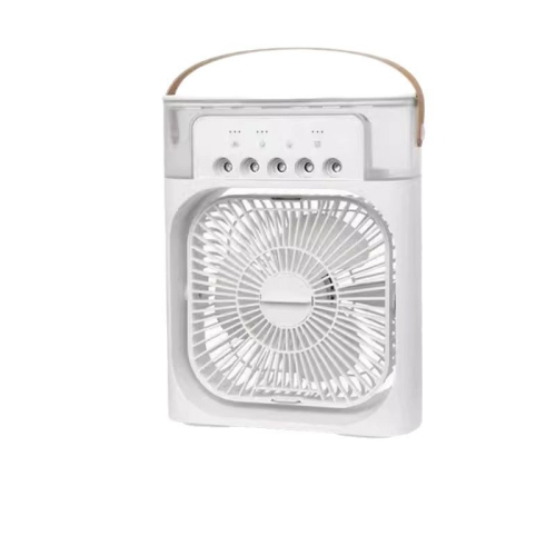 YOULIGHTS Five-hole Ice and Humidification Portable Fan, USB Electric Fan, LED Night Light, Water Mist Fun 3-in-1 Home Air Humidifier(White)