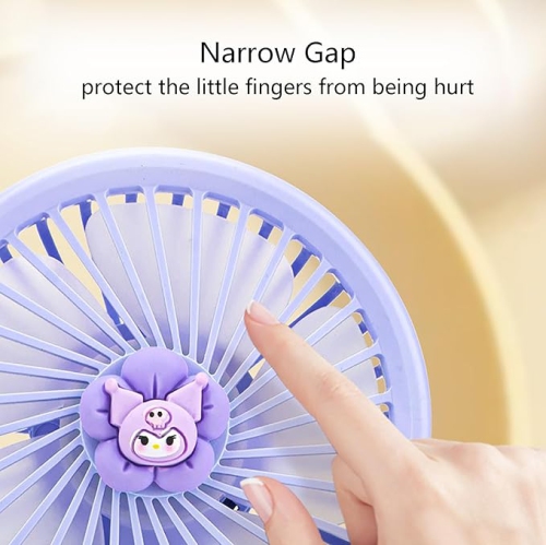 YOULIGHTS Ultra Quiet Mini Small Fan with LED Light, Portable Table Fan, Rechargeable Air Circulator Fan, 3 Speeds USB Fan for Office Dorm Bedroom