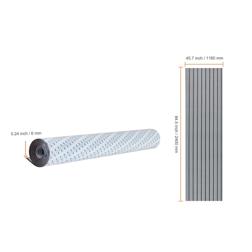 VEVOR 94.5" x 45.7" Boat Flooring, EVA Foam Boat Decking , Non-Slip Self-Adhesive Flooring, 29.9 sq.ft Marine Carpet for Boats, Yacht, Pontoon, Kayak