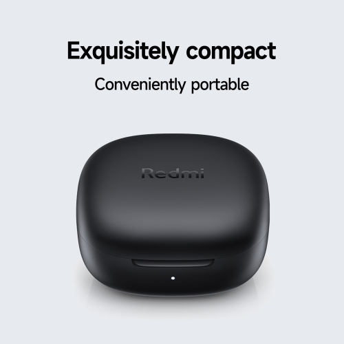 Xiaomi Redmi Buds 6 Play – True Wireless Earbuds with Deep Bass, 36-Hour Battery, IPX4 Water Resistance & Bluetooth 5.4, Black