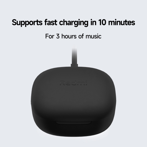 Xiaomi Redmi Buds 6 Play – True Wireless Earbuds with Deep Bass, 36-Hour Battery, IPX4 Water Resistance & Bluetooth 5.4, Black