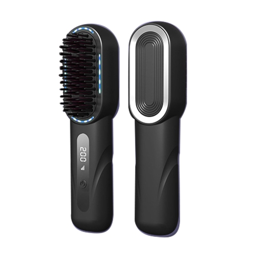Cordless Straightening Brush – Fast heating, 4500mAh battery, anti-burn design Portable home straightener with two plates for straightening and