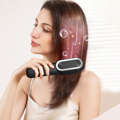 Cordless Straightening Brush – Fast heating, 4500mAh battery, anti-burn design Portable home straightener with two plates for straightening and