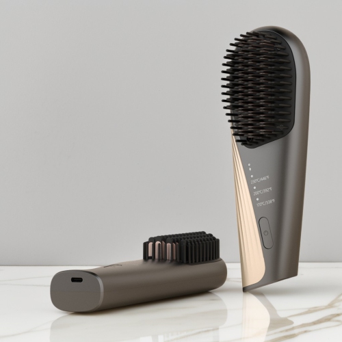 [black] Wireless hair straightening comb, negative ion hair straightener, dual-purpose straight and curly curling iron, portable hair straightening