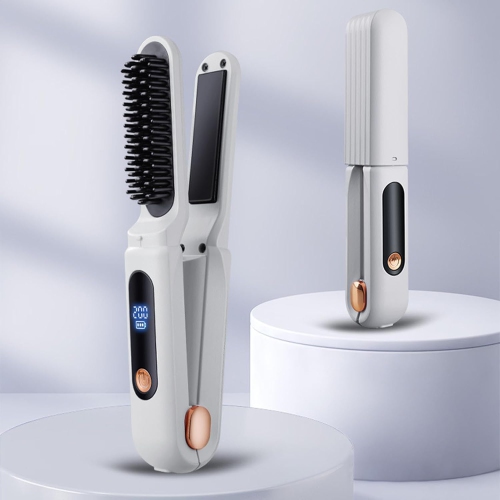 Fer à friser électrique double-usage à double usage pour cheveux droits à température contrôlée deux-en-un sans danger pour les cheveux droits