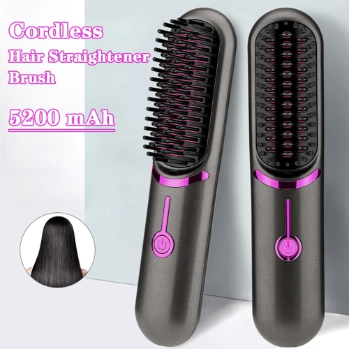 Hair Straightener Cordless USB Charging Mini Wireless Hair Straightener for Women and Men Comb Curl Straight Dual Use Travel Portable