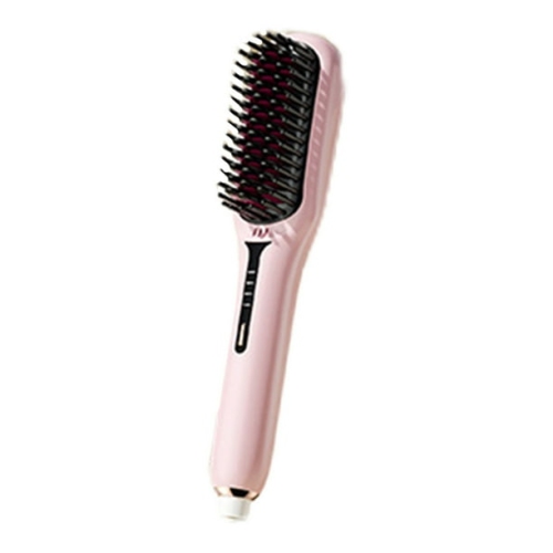 4-Temperature Hair Straightening Comb - 20s Fast Heat, Portable Design with Round Bristles