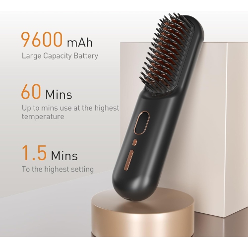 Le peigne à cheveux droit rechargeable sans fil portatif à ions négatifs de voyage n'endommage pas le lissage et le fer plat à double usage