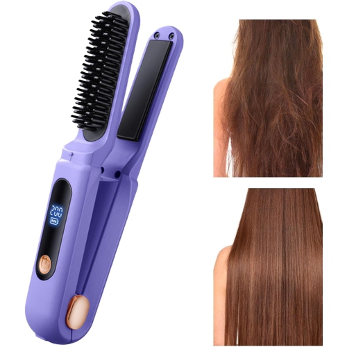 No-hair-damaging temperature-controlled straight hair comb clip two-in-one multi-function fast heating straightening and curling dual-purpose
