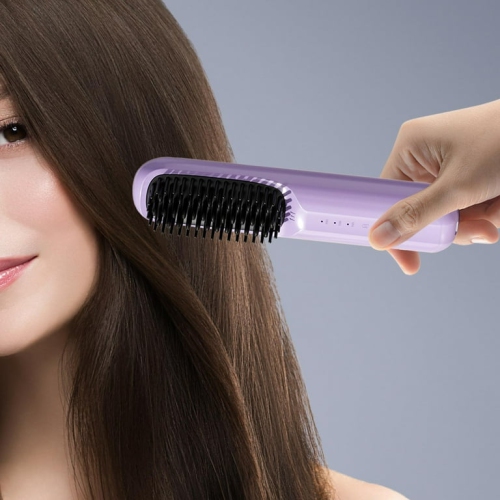 Brosse lissante ionique avec ions négatifs – Réchauffe rapidement, sans frisottis