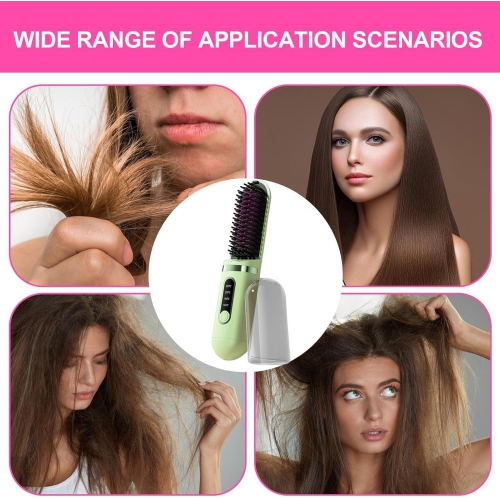 (Vert frais) Fer plat multifonctionnel Fer plat portatif Fer plat électrique sans fil Intimate Facile à utiliser