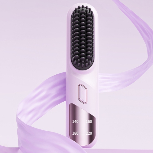 (Purple) Straight hair comb hairdressing tools do not damage hair straightener home straightener straightener straightener curling iron electric comb