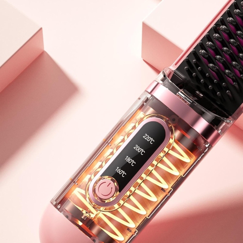 (Sakura Pink) Multifunctional hair straightener Portable hair straightener Electric hair straightener Intimate wireless hair straightener Easy to use