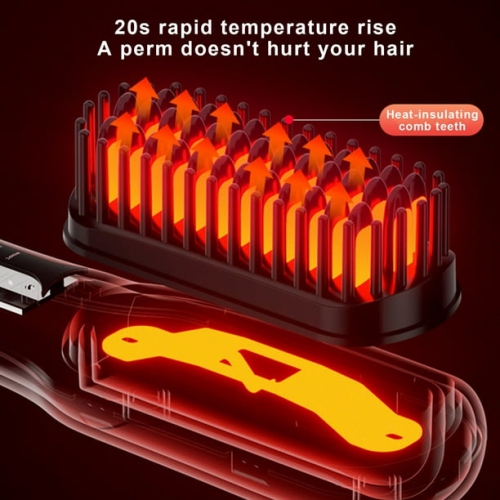 Professional Straightening Comb - LCD Temperature Display, Heat-Resistant Bristles, Travel-Friendly