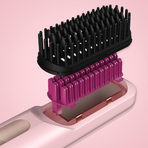 Rasoir de voyage – Peigne à lisser sans fil Mini fer plat à ions négatifs 、Rechargeable par USB, conception compacte, deux fonctions de lissage et de