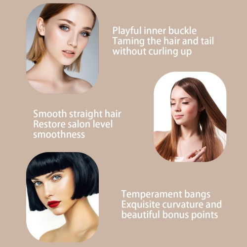 Fer plat blanc sans fil – format de poche, peigne lissant, mini fer plat portatif, rechargeable par USB, écran ACL, idéal pour la maison, les voyages