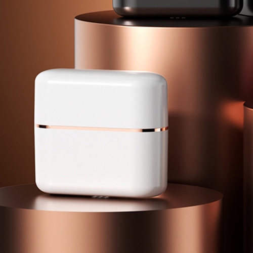 Fer plat blanc sans fil – format de poche, peigne lissant, mini fer plat portatif, rechargeable par USB, écran ACL, idéal pour la maison, les voyages