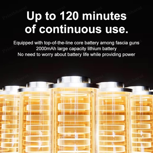 Massager for pain relief in back, legs, neck, shoulders and body, massage gun deep tissue, muscle massager 20 intensities and 6 massage modes, 4 head