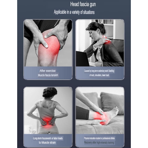 Electric Massager with 4 Heads, 5 Speeds, 2 Modes, Deep Tissue Handheld Massager, Portable Massage Gun for Back, Legs, Neck, Shoulders and Body