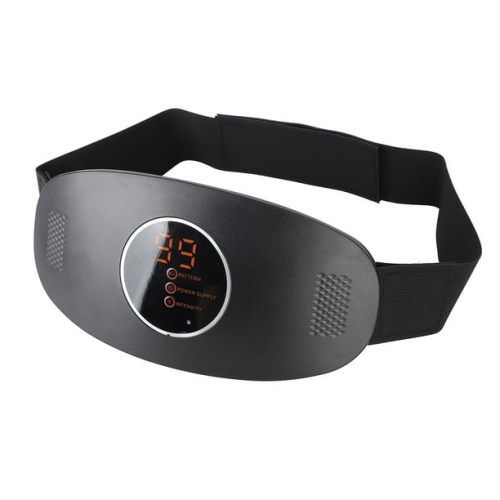 Heating vibration hot compress pulse belt heating therapy belt electric abdominal massage belt electric weight loss massage belt——black